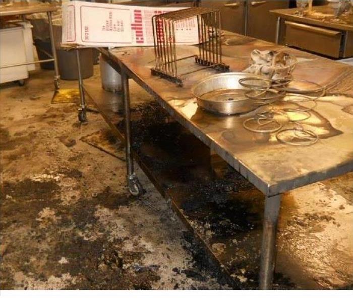 Commercial kitchen fire before